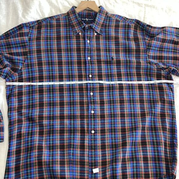 Ralph Lauren Men's Cotton Button Down Plaid Classic Size XXL - Picture 6 of 7